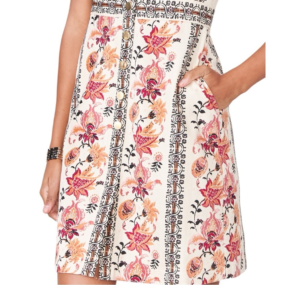 NWT Spartina 449 Catrina Denim Dress Linden size L in Vintage Thistle Stripe - Picture 5 of 12